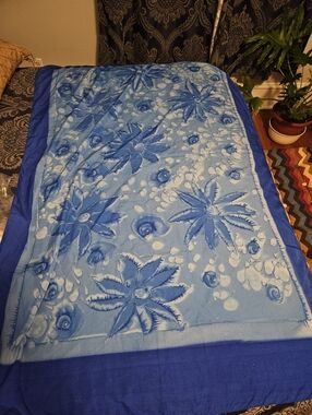 Blue Floral * Sarong Wrap * 41"×64"